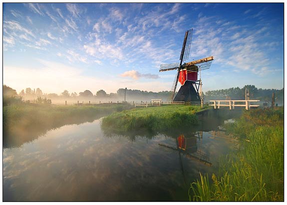 Morning mill in Oud Zuilen by Jeroen van Daal